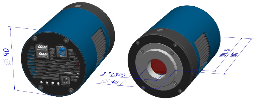 MTR3CMOS相机外形尺寸